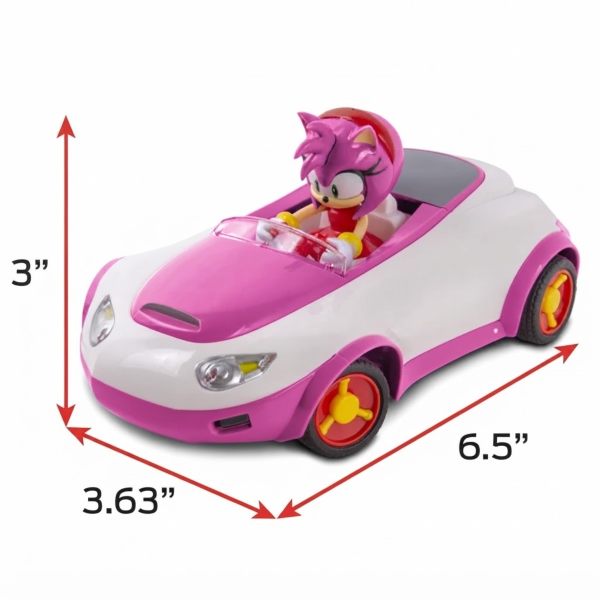 Detailed rear view of the NKOK Team Sonic Racing RC car with taillights and exhaust